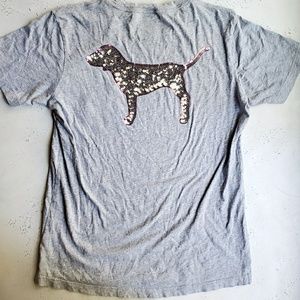 Victoria's Secret Pink Tshirt - grey, xs